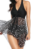 ZJKRL  -  Tankini Set Two Piece Swimsuit Women Printed V-neck Swimwear Female Halter Bathers Bathing Swimming Suit Beachwear Summer