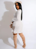 GUWU Sexy Hollow Out Hole Mesh Sheer Patchwork Sweater Dresses Women Long Sleeve Elegant Elastic Knit Rib Mini Club Party Dress