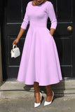 ZJKRL -  Elegant Evening Maxi Dress Women Solid O Neck High Waist 2023 Party Wedding Cocktail Birthday Long Dresses Women