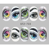 Zjkrl - Black Snake Nail Stickers Decals Gothic Halloween Design Adhesive Sliders for Nail Art DecorationTattoo Manicure Dropshipping