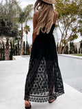 Zjkrl  -  Summer V Neck Solid Color Lace Hollow-Out Sleeveless Sling Party Wear High Waist Rompers Holiday Casual White Women's Jumpsuit