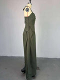 ZJKRL -  Elegant Formal Jumpsuits Women Halter Neck Full-length Jumpsuit Sexy One-piece Outfit High Waist Female Sleeveless Long Jumpsuit