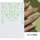 Zjkrl - Christmas Nail Sticker 3D Reflective Shiny Glitter Gold Silver Snowflake Elk Bells Decal Slider For Manicure Decoration NLLS-J24