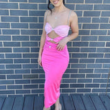 ZJKRL -  Elegant Cocktail Suspender Backless Long Dress Summer Fashion Sleeveless Hip Party Dress Luxury U Neck Hollow Out Banquet Dress