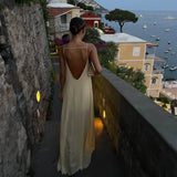 Zjkrl  -  holiday outfits Summer Sexy Open Back Sleeveless Slip Maxi Dress Cut Out Club Party Dresses Holiday Elegant Outfits Satin Vestido Summer Dress