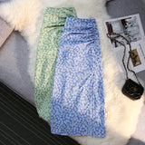 ZJKRL  -  Sexy Print Split Skirt Womens Summer A-line High Waist Slim Midi  Skirts Female Retro Elegant Wrap Hip Skirt Fashion