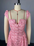 ZJKRL -  Short Sexy Women Dresses A Line High Waisted Short Summer Dress Square Collar Elegant Sweet Lady Dresses