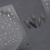 Zjkrl - Gold Silver Butterfly New Bronzing High Quality Adhesive Gilded Nail Stickers Nail Art Decorations Nail Decals Design T-2559