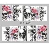 Zjkrl - Black Snake Nail Stickers Decals Gothic Halloween Design Adhesive Sliders for Nail Art DecorationTattoo Manicure Dropshipping