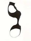 Sleeveless Y2K Cut Out Mock Neck Bodysuit, Women's One Piece Clothing
