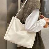 Solid Color Stylish Simple PU Tote Bag Shoulder Bag Handbag. Suitable for Daily Commuting to Work, Going Out Shopping, As a Gift, Etc. Can Hold Tablets, Mobile Phones, Wallets, Documents, Etc.