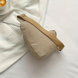 Chic Black Corduroy Crossbody Bag for Women - Casual Fanny Pack with Zip Closure, Perfect for Travel & Gifts