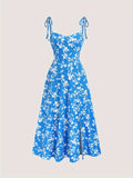 Chic Summer A-line Floral Dress with Sweetheart Neck - Strapless, Easy Maintenance, Women's Non-Sheer Cami Style