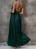 Zjkrl  -  Sequin Split Thigh Dress - Dazzling Contrast Sequin Embellishments, Sultry Split Thigh Design, Plunging Backless Cut, Perfect Party Dress for Women Who Want to Make a Statement