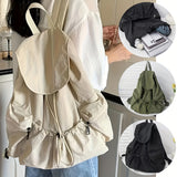 Stylish Drawstring Backpack - Lightweight, Large Capacity, Casual & Sporty with Adjustable Straps for Travel, School, and Work - Durable Polyester, Easy-Clean