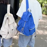 Stylish Drawstring Backpack - Lightweight, Large Capacity, Casual & Sporty with Adjustable Straps for Travel, School, and Work - Durable Polyester, Easy-Clean