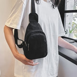 Chic Black Corduroy Crossbody Bag for Women - Casual Fanny Pack with Zip Closure, Perfect for Travel & Gifts