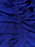 Solid Color Off Shoulder Bodycon Dress, Sexy Ruched Backless Mini Dress For Party & Nightclub, Women's Clothing