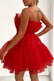 Zjkrl - Black Sexy Elegant Solid Patchwork Strapless Princess Dresses