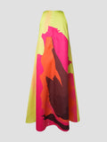 Zjkrl - Loose Sleeveless Multi-Colored Round-Neck Maxi Dresses