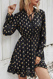 Zjkrl - Fashion Street Print V Neck A Line Dresses