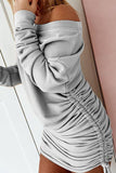 Zjkrl - Street Solid Patchwork Frenulum O Neck Pencil Skirt Dresses(6 Colors)