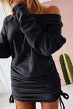 Zjkrl - Street Solid Patchwork Frenulum O Neck Pencil Skirt Dresses(6 Colors)