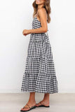 Zjkrl - Fashion Sweet Solid Split Joint Spaghetti Strap A Line Dresses