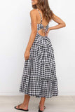 Zjkrl - Fashion Sweet Solid Split Joint Spaghetti Strap A Line Dresses