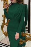 Zjkrl - Fashion Elegant O Neck One Step Skirt Dresses(9 Colors)