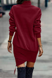 Zjkrl - Fashion Half A Turtleneck One Step Skirt Dresses(5 Colors)