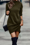 Zjkrl - Fashion Half A Turtleneck One Step Skirt Dresses(5 Colors)
