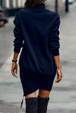 Zjkrl - Fashion Half A Turtleneck One Step Skirt Dresses(5 Colors)
