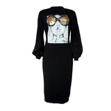 Zjkrl -  Bubble Sleeve Beaded Sequin Dress