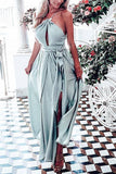 Zjkrl - High Slit Backless Maxi Dress