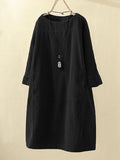 10 Colors Vintage Solid Color Split-Joint Mini Dress Corduroy Dress