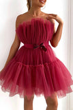 Zjkrl - Black Sexy Elegant Solid Patchwork Strapless Princess Dresses