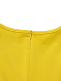 Zjkrl - Irregular Clipping Plus Size Belted Solid Color Round-Neck Midi Dresses