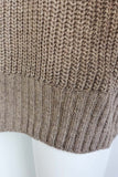 Zjkrl -  High Collar Dew Shoulder Sweater
