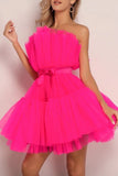 Zjkrl - Black Sexy Elegant Solid Patchwork Strapless Princess Dresses