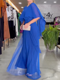 Zjkrl - Short Sleeves Solid Color Split-Joint Round-Neck Maxi Dresses