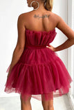Zjkrl - Black Sexy Elegant Solid Patchwork Strapless Princess Dresses