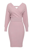 Zjkrl -  Winter Sexy V Neck Dress