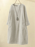 10 Colors Vintage Solid Color Split-Joint Mini Dress Corduroy Dress