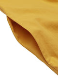 Zjkrl - Simple Solid Color U-Neck Pleated Short Sleeves Maxi Dress
