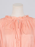 Zjkrl - High-Low Loose Floral Pleated Split-Joint Stand Collar Mini Dresses