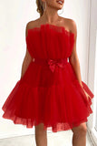 Zjkrl - Black Sexy Elegant Solid Patchwork Strapless Princess Dresses