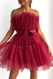 Zjkrl - Black Sexy Elegant Solid Patchwork Strapless Princess Dresses