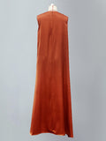 Zjkrl - Loose Sleeveless Solid Color Round-Neck Maxi Dresses
