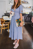 Zjkrl - Button Knot Sleeve Dress
